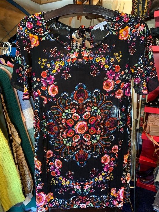 Patrons of Peace Dresses & Skirts - Black Floral Medallion Shift Dress